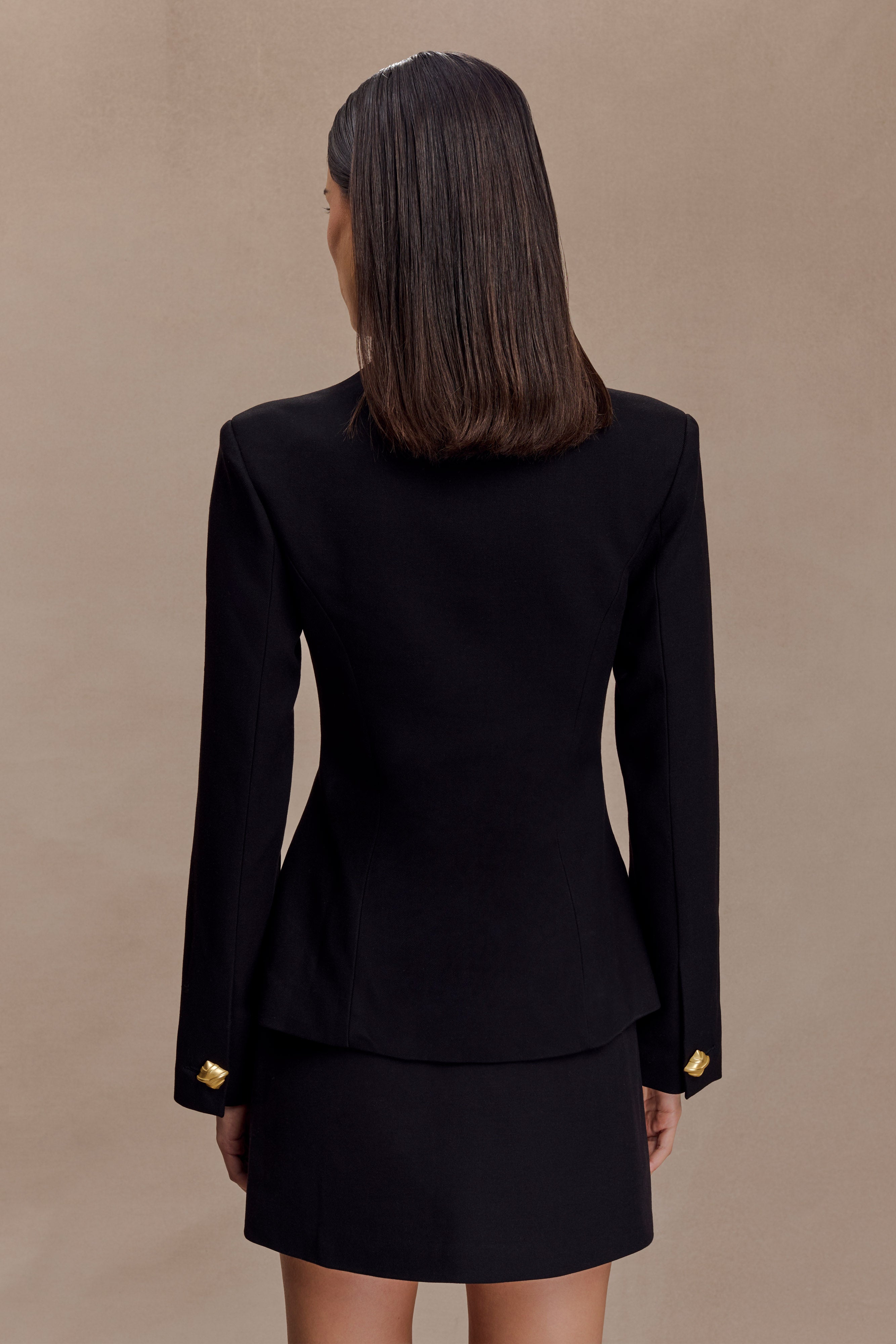 Gina Suiting Mini Skirt - Black