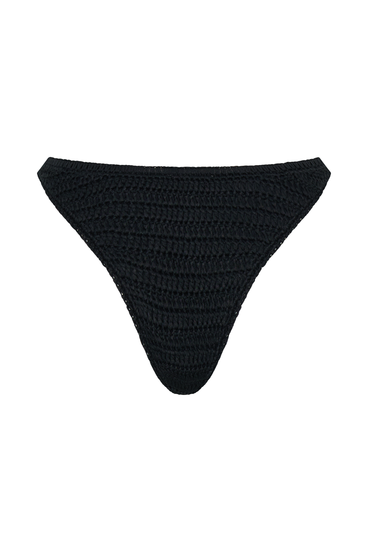 Skye Floral Crochet Tie Up Bikini Bottom - Black And White
